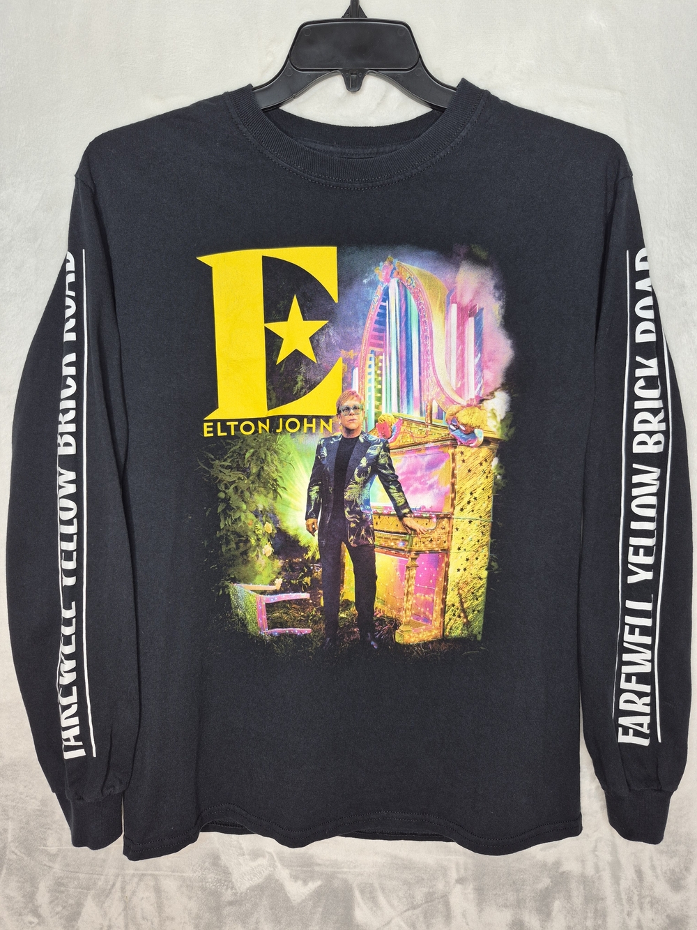 Elton John Farewell Yellow Brick Road‎ 2019 Tour Long Sleeve Shirt Mens M